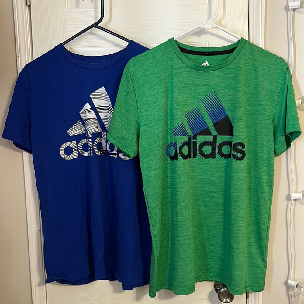 2 boys XL (18/20) Adidas short sleeve shirts